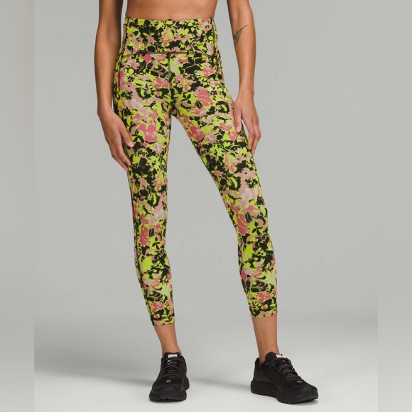 lululemon athletica Pants - Lululemon Swift Speed High-Rise Tight 25 Inflect Floral Highlight Yellow Multi 6